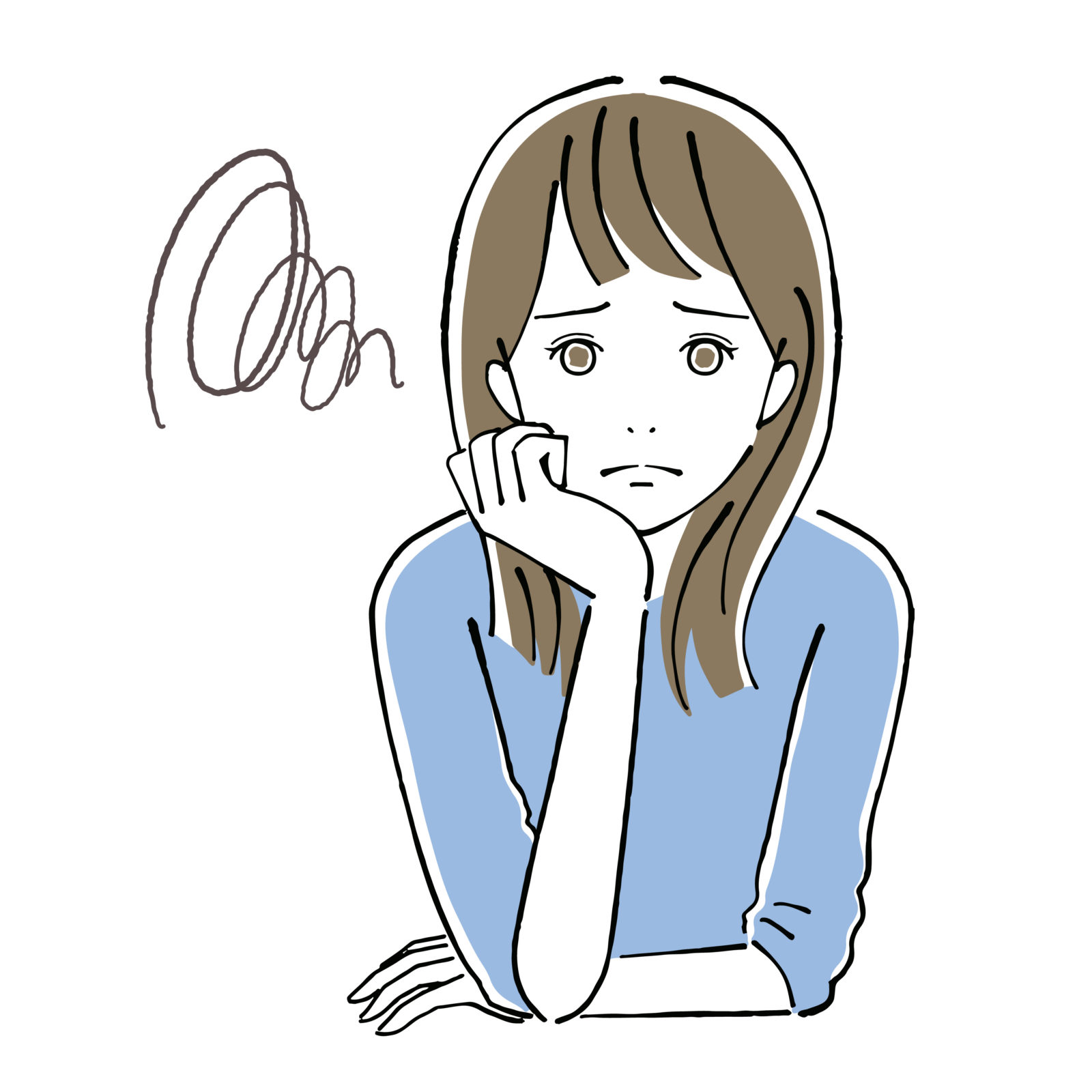 悩むイラスト